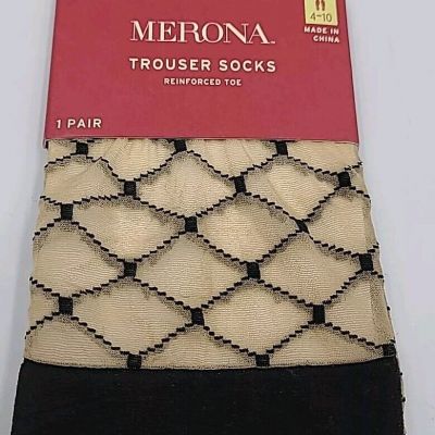 MERONA -SIZE SHOE SIZE 4-10 BLACK TROUSER SOCKS  FOR WOMAN